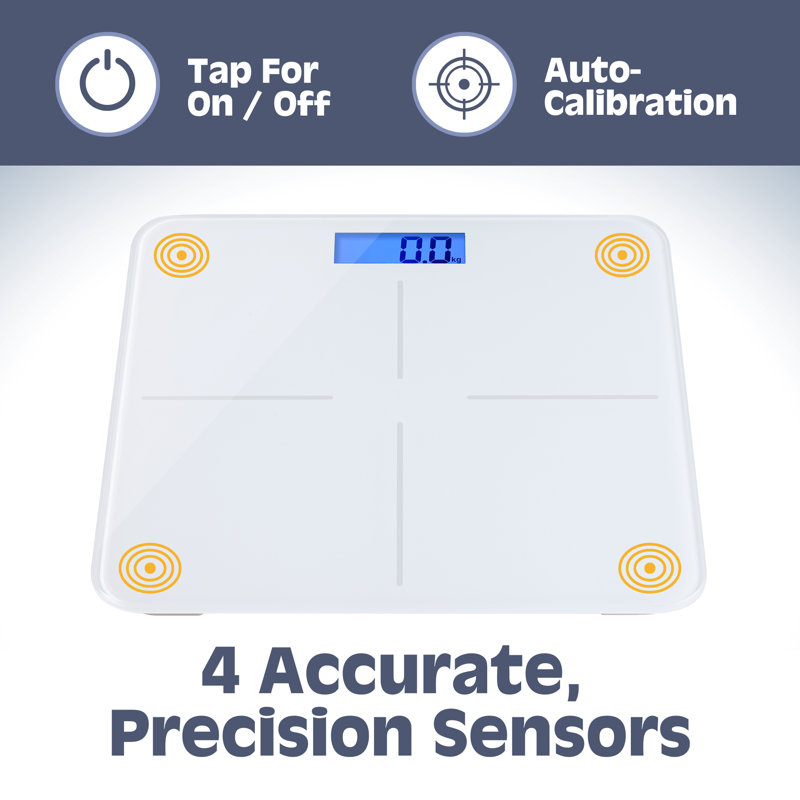 Ultra Thin, White Scale with Easy To Read LCD Display - Auto Step On