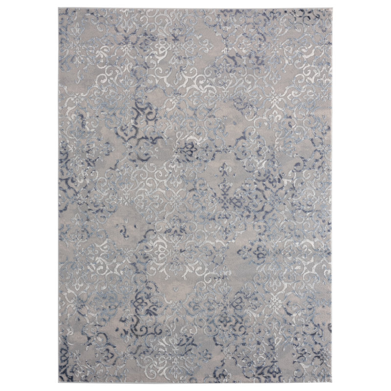Askov Faux Leather Camouflage Indoor Rug, Rectangle 5'3" x 7'2"