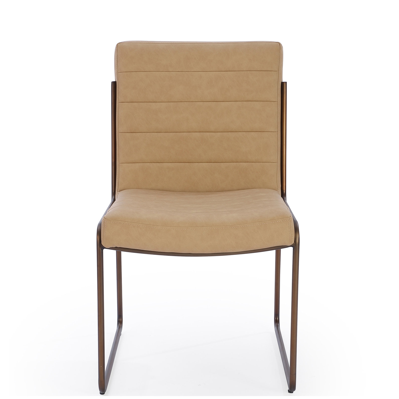 Anor Vegan Leather Channeled Dining Chair