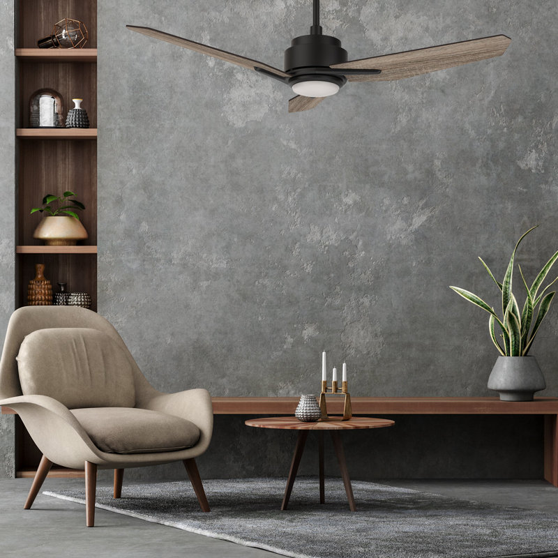 Ventilateur de plafond intelligent Tracer de 48 pouces avec télécommande, ensemble d'éclairage inclus, fonctionne avec l'assistant Google, Amazon Alexa et les raccourcis Siri.