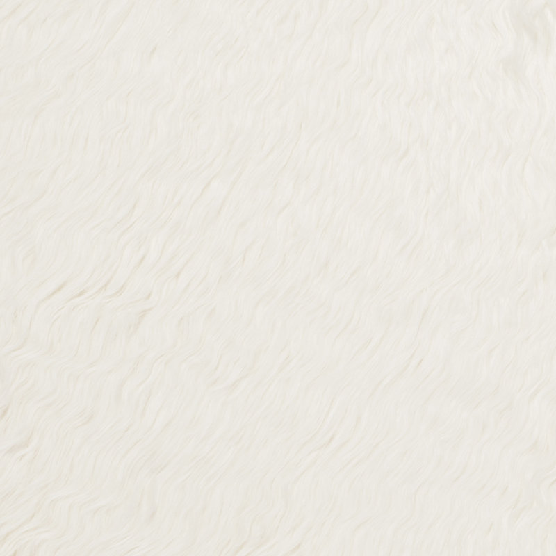 Baer Solid Colour Faux Sheepskin Hand Woven Area Rug, Rectangle 61 x 91 cm