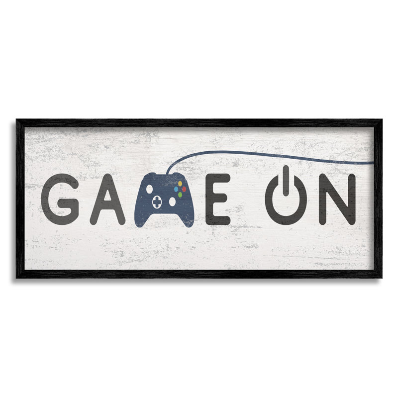 «Game On Video Gamer», expression artistique rétro sur toile par Daphne Polselli, H 10 po x l 24 po x P 1,5 po