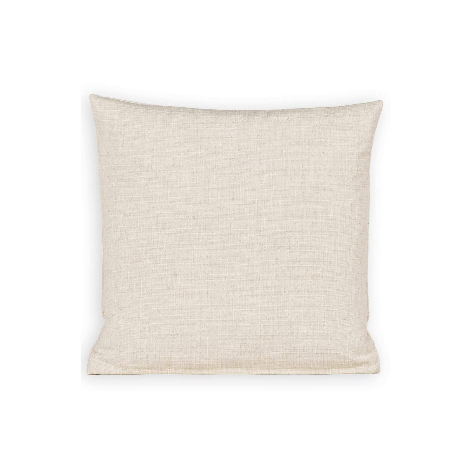 Indy Faux Linen Accent Pillow, Feather, Cream, Square 26"