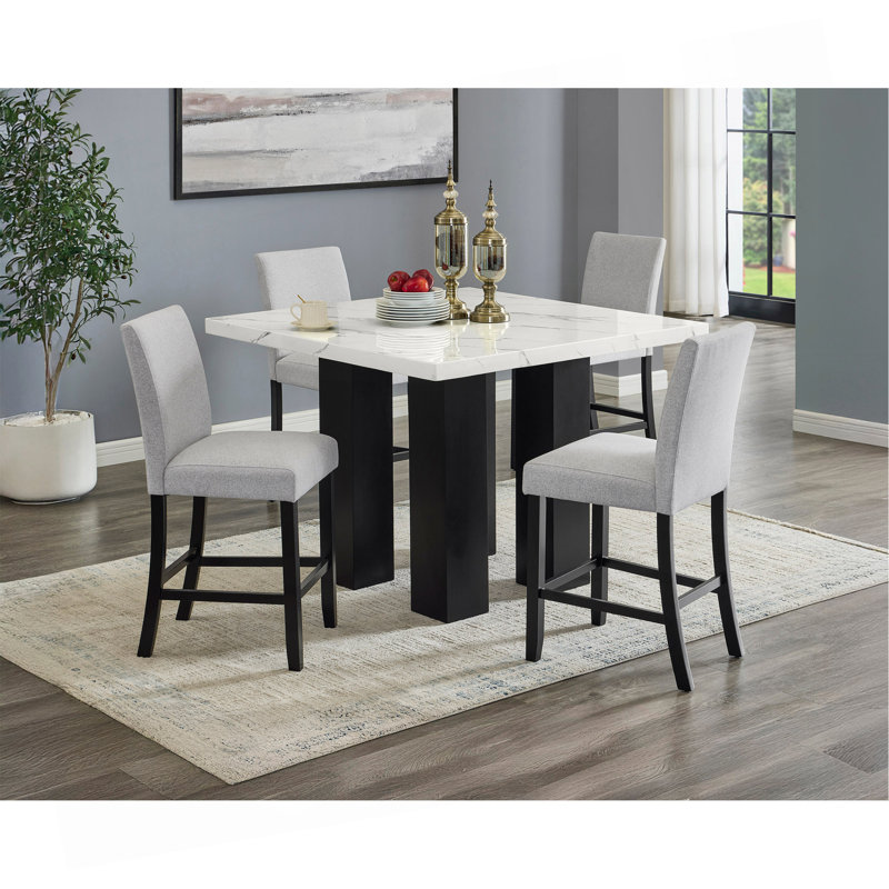 Ensemble de 2 chaises de salle à manger rembourrées en tissu Transitional