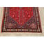 Tapis rouge en laine noué à la main de conception unique 3 pi 5 po x 5 pi 3 po Abayomi