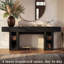 Console 79 pouces avec prise de courant, console rectangulaire pour le salon | Table de canapé Farmhouse derrière le canapé, longue pour l'entrée, le couloir, le vestibule-126700130-126700127