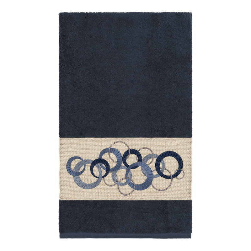 Annabelle Turkish Cotton Midweight Bath Towel, Midnight Blue