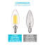 5 Watt (60 Watt Equivalent), Vintage LED Chandelier Bulb, Dimmable Torpedo Tip, Warm White (2700K), E12/Candelabra Base (Set Of 12)
