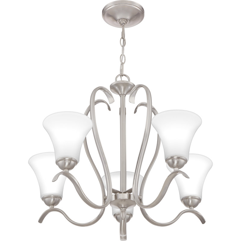 Lustre traditionnel à 5 lumières Newfane, Nickel brossé