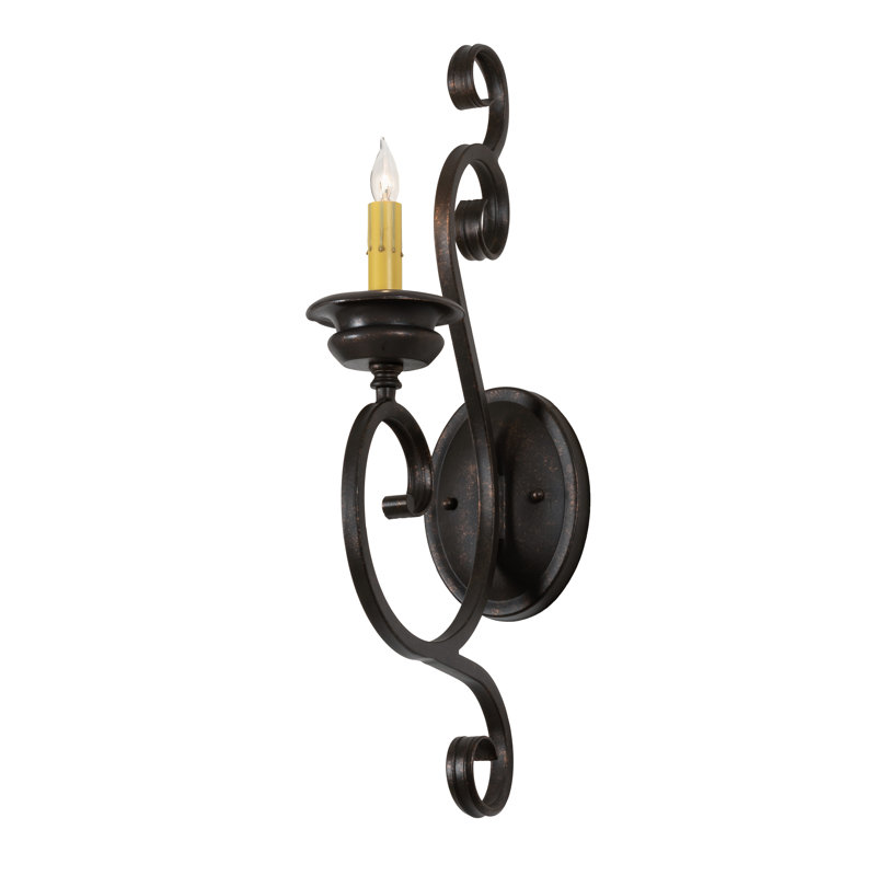 Fernando 1 - Light Candle Wall Light, Gilded Tobacco
