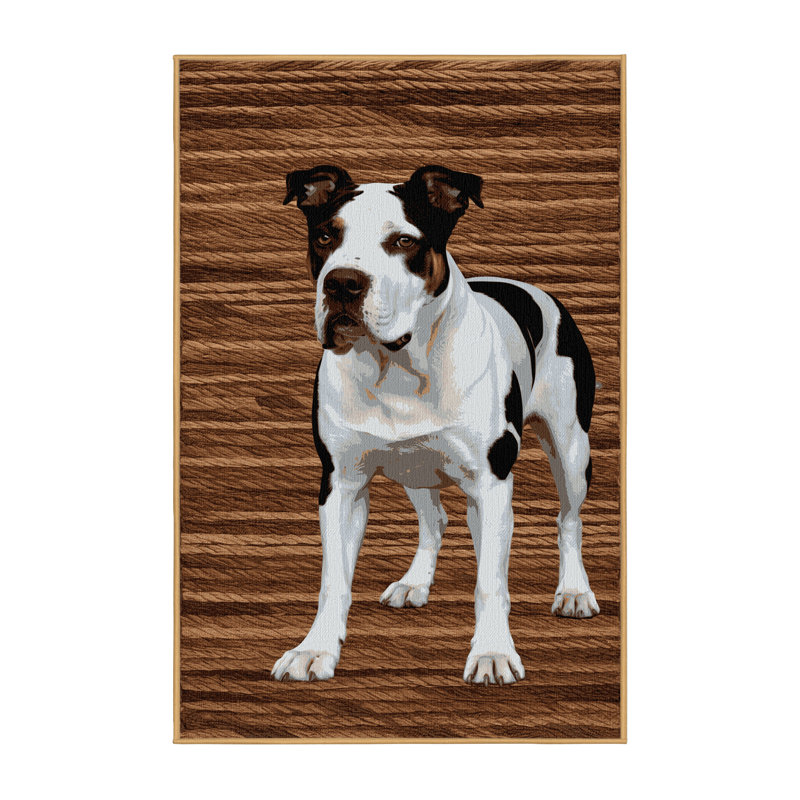  Tapis lavable Dogo Argentino, Rectangulaire 2 pi x 3 pi