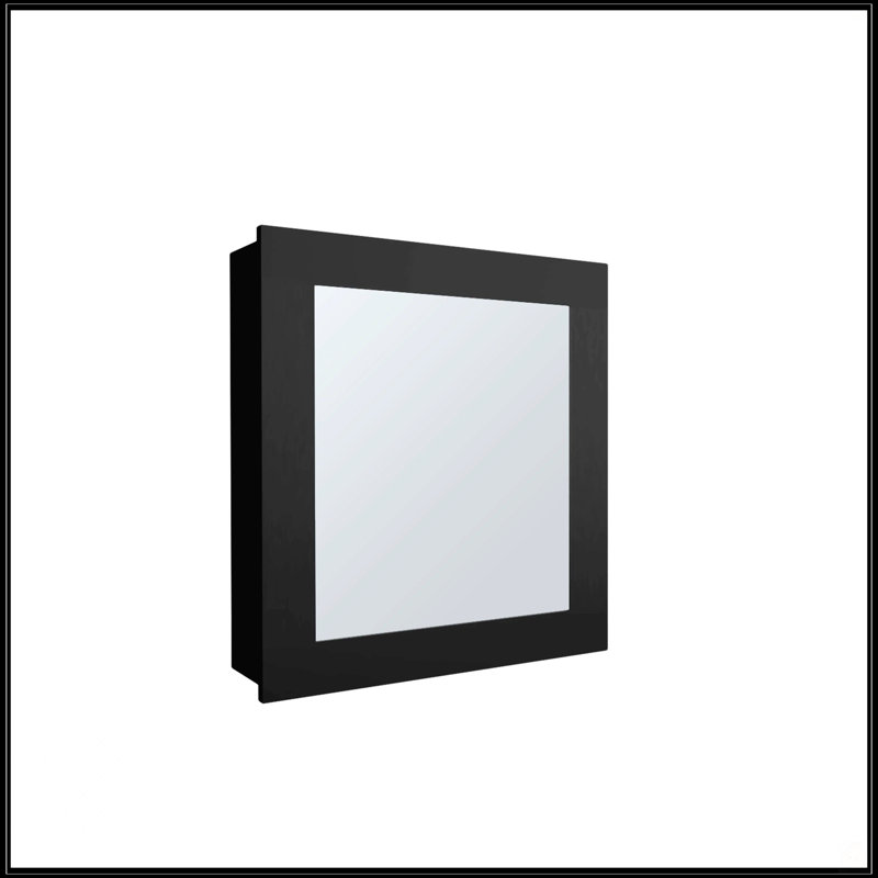 Black Medicine Cabinet With Included Mirror, Black