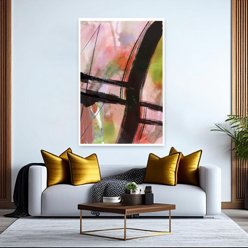 Art contemporain contemporain abstrait minimaliste, H 60 po x l 40 po