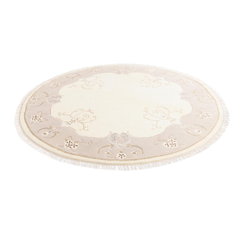Round Jacinto Beige Rug