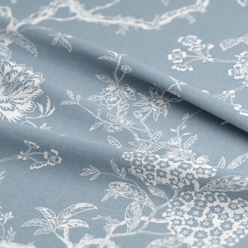 Ensemble de housse de couette en coton bleu Elwood, Housse de couette grande + 7 pièces supplémentai