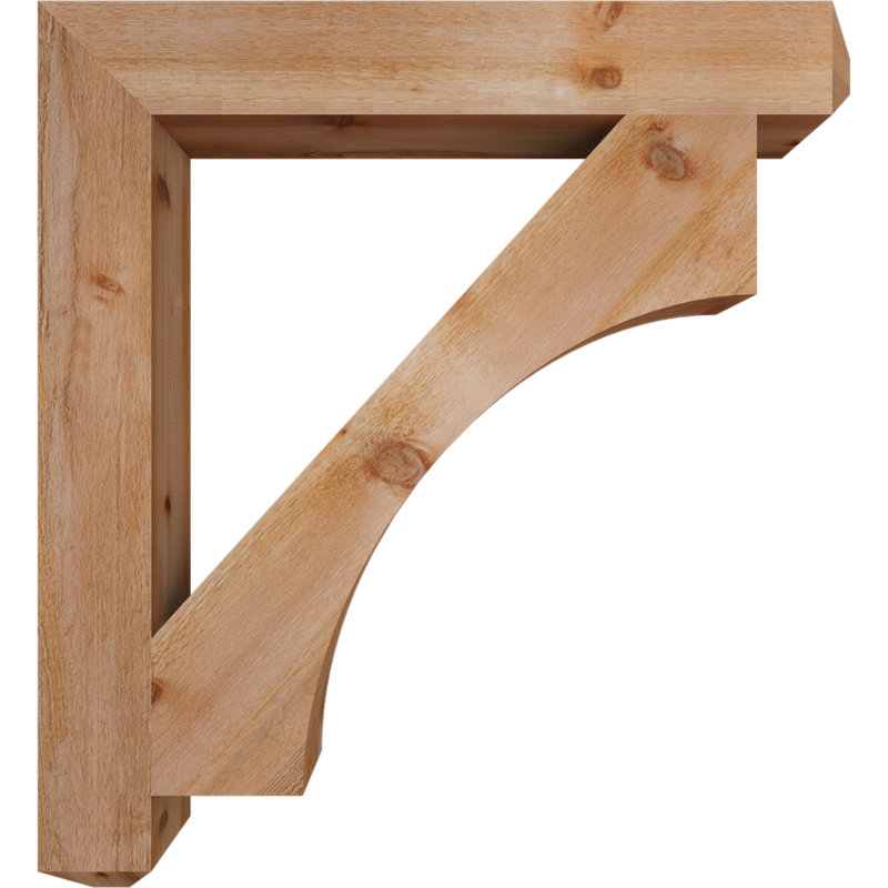 H 6 po x P 6 po Support en bois / corbeau, Cèdre rouge, H 48 po x l 6 po x P 44 po