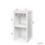 Armoire à vin modulaire de couleur blanche avec tablettes de rangement et huche pour salle à manger WHITE-633388367