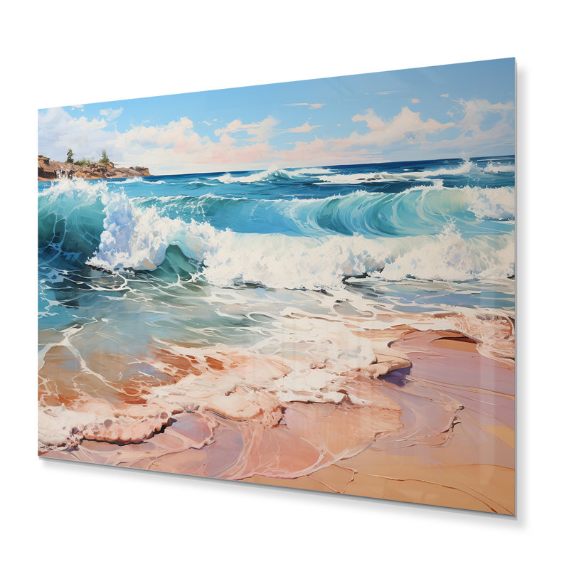 Beach Sand Euphoria II - reproduction d'art sur métal sans cadre, H 24 po x l 32 po x P 1 po