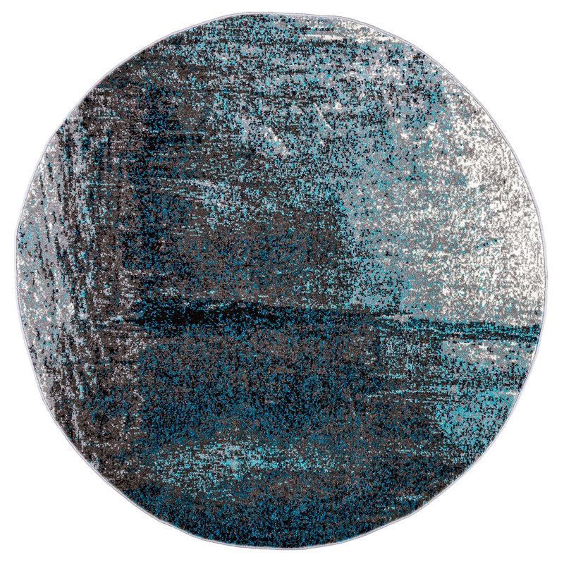 Townsend Abstract Indoor Rug, Round 5'