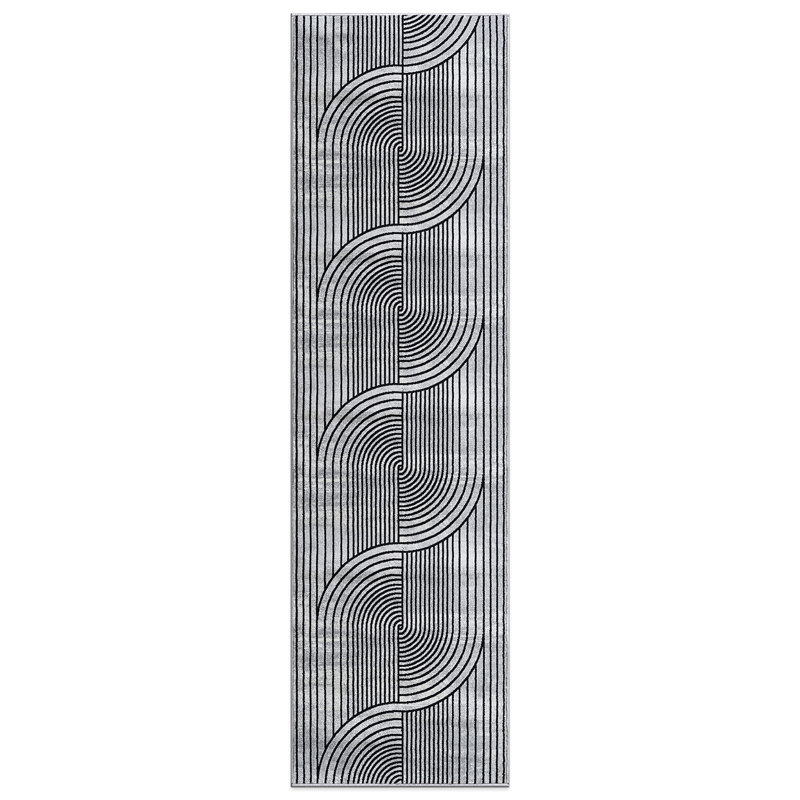 Rambo Contemporary Arch Knot Design Area Rug, Runner 2' x 7'