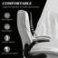 Chaise de bureau ergonomique réglable à haut dossier avec fonction d'inclinaison et accoudoirs rabattables pour les espaces de travail à domicile et professionnels