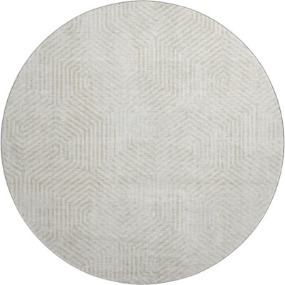 Premium Machine Washable Prisco Ivory Rug
