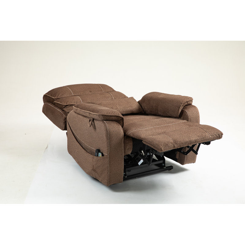 Fauteuil de détente à fauteuil relevable, fauteuil électrique (à 180 degrés à plat), Brun