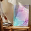 La toile crée un fond abstrait doux mettant en vedette des textures aquarelles douces mélangeant des nuances de rose pâle et un art mural sur toile-2021544963