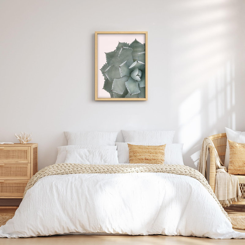Gros plan sur une plante agave, petite œuvre d'art décorative, Naturel, H 14 po x l 11 po