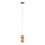 Mini-luminaire suspendu cylindrique 1 lumière Flow - Baguette / Rotin naturel