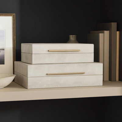 Boîte décorative Quirion avec couvercle pour la décoration intérieure