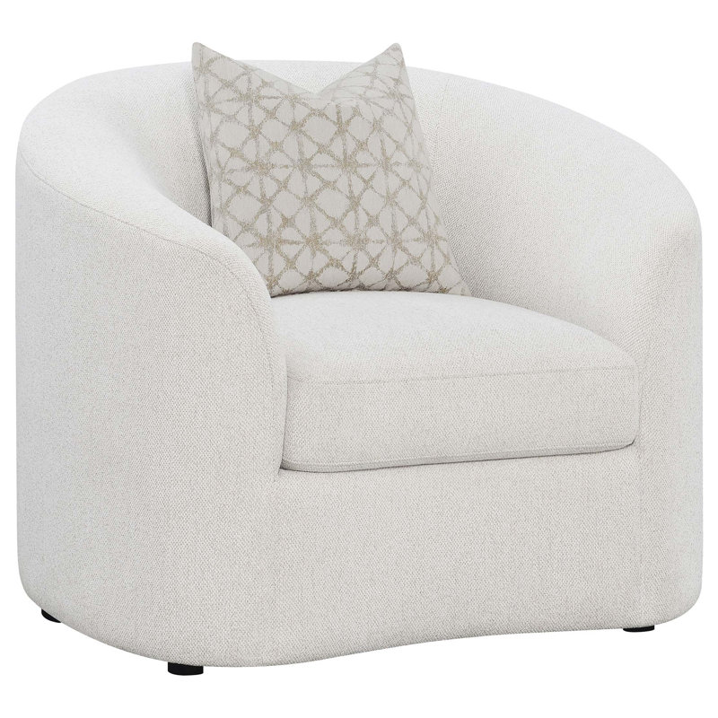 Rory Latte Upholstered Sloped Arms Chair