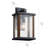 Filton 1-Light 17-inch Black Outdoor Wall Lantern with Clear Ribbed Glass Shade-759678658-759681114