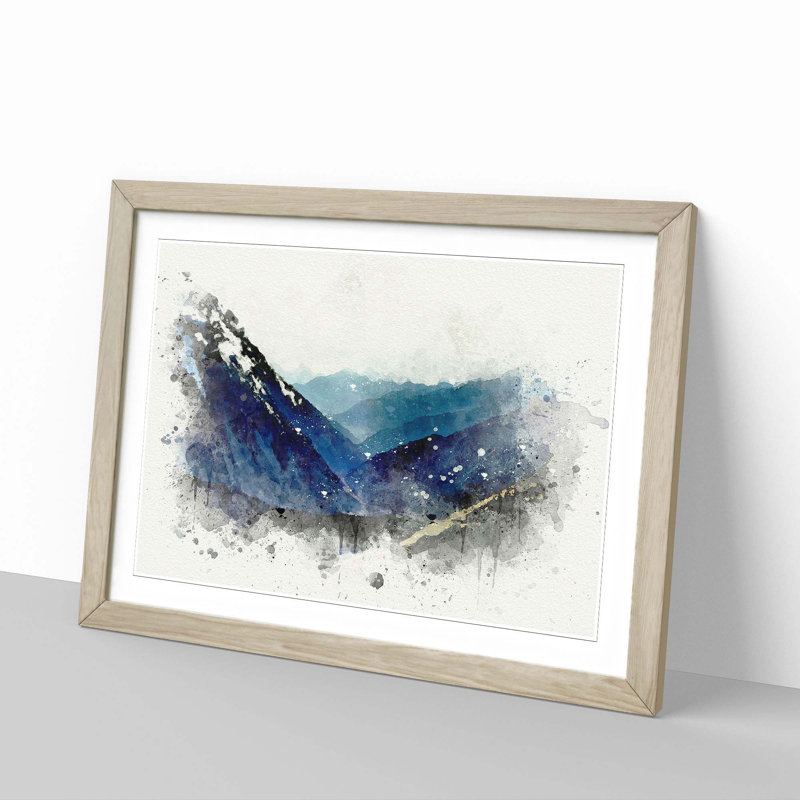 Trail in the Annapurna Circuit Nepal in Abstract - Picture Frame Graphic Art Print, Oak, 35cm H x 50cm W x 2cm D