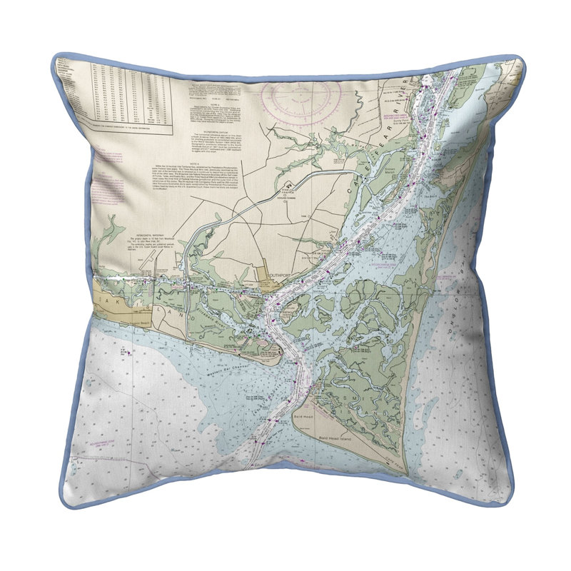 Coussin décoratif carré intérieur/extérieur en corde de cape peur, 12 po x 12 po