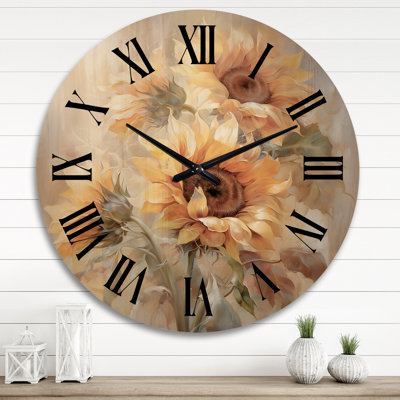 Horloge murale en bois massif Nivedita