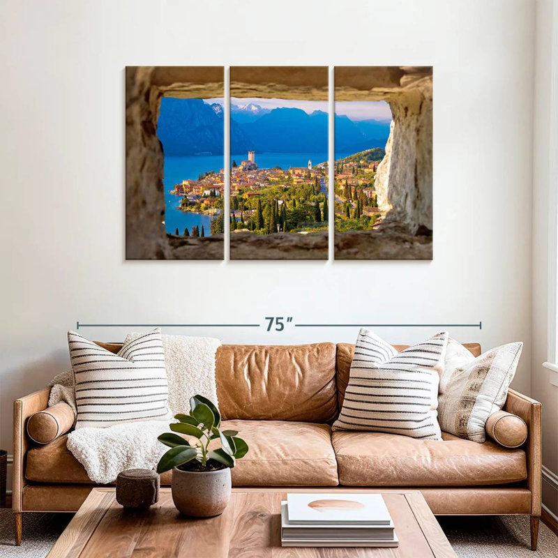 Sebbie vue de Malcesine, H 36 po x l 57 po