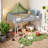 Elegant White Full over Full Bunk Bed with Storage Drawers | Convertible Pine & MDF Bunk Bed-1703696166