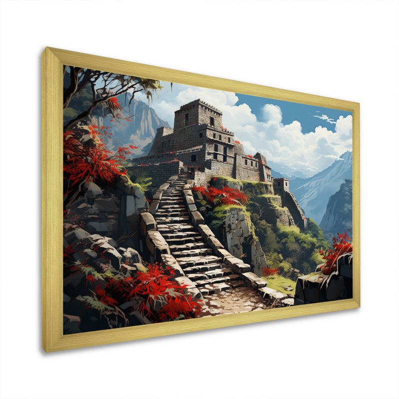 South America Cultural Heritage - Architecture Canvas Wall Art, H 16 po x l 32 po x P 1 po, Cadre doré à une seule photo