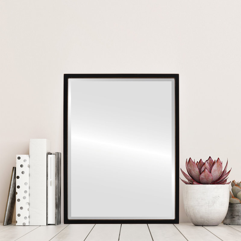 Miroir d'appoint Campblin, H 23,12 po x l 29,12 po, Noir frotté