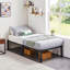 Metal Platform Bed with Heavy Duty Steel Slat Support-556581405
