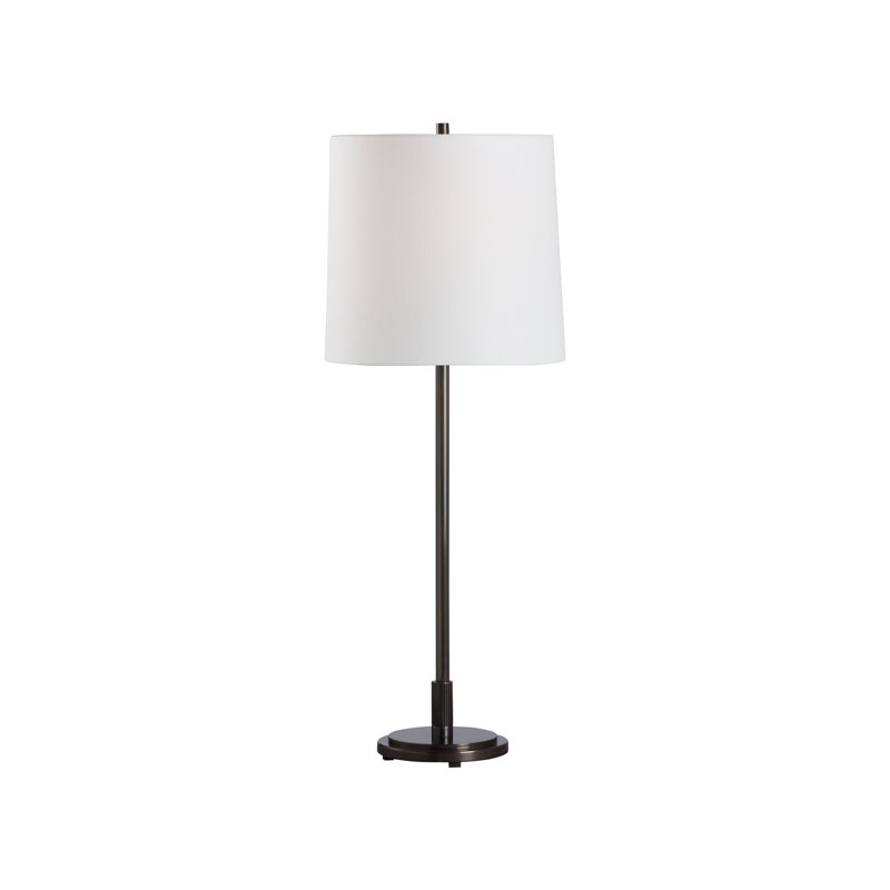 Lampe de table Underwood - Bronze huilé, H 28,5 po x l 11 po x P 11 po, Bronze frotté à l'huile, Variateur
