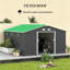Remise de rangement extérieure, remise pour outils de jardin, remise de jardin en métal