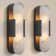 Zaheda Dimmable LED solid brass Wall Mounted Sconce with Alabaster Shade