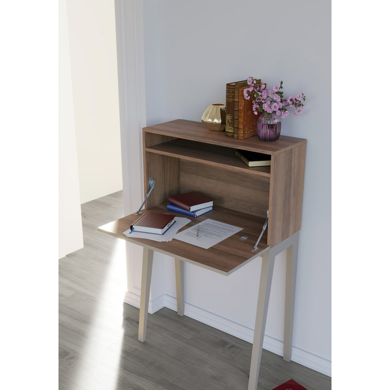Wilcox Writing Desk, Walnut/Mink