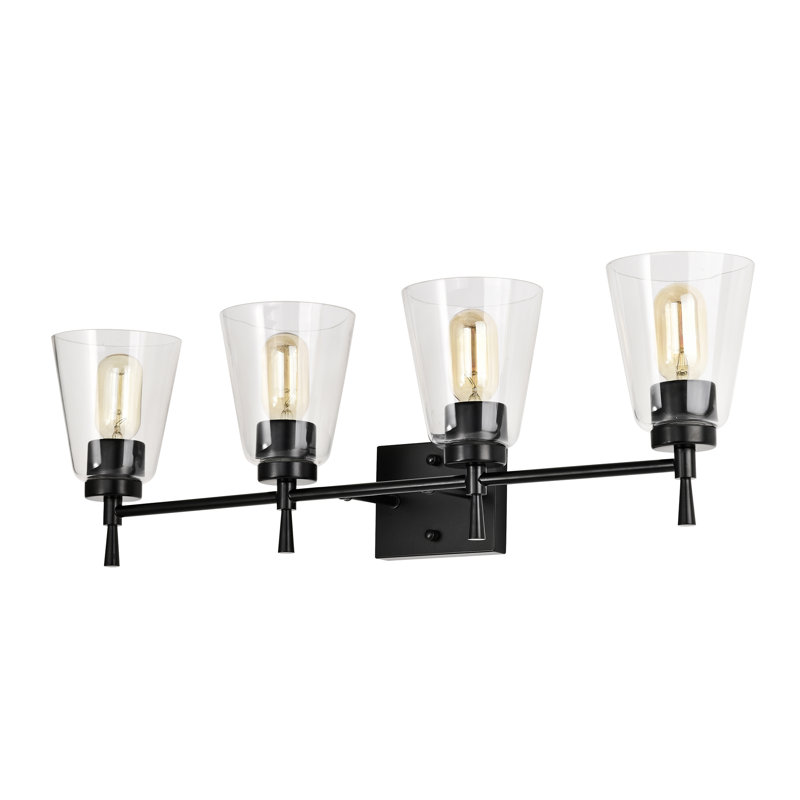 4 - Light Dimmable Vanity Light, Black