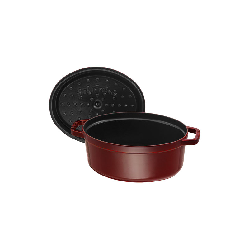 STAUB Oval Cast Iron Cocotte, Grenadine, 33cm