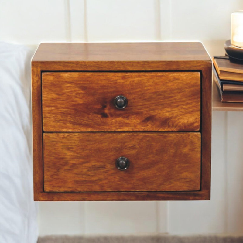 Mykonos 30cm W Solid Wood Bedside Table