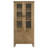 Adina 77-Inch Tall Display Cabinet Distressed Light Brown