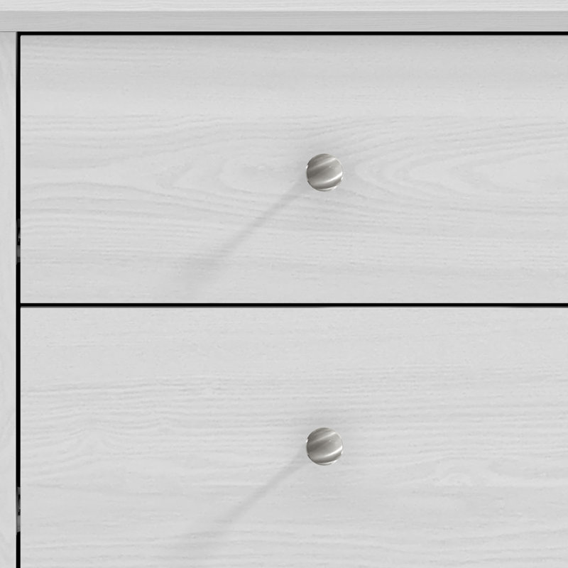 Commode 5 tiroirs Tevrat, Perle chêne blanc
